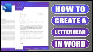 How to Create a Letterhead in Word | Microsoft Word Tutorials