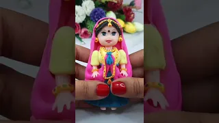 Reverse Play⏪Old Barbie Doll Makeover To Beautiful Radha Rani💃Radha Krishna Making With Super Clay💕🥰