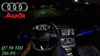 2022 AUDI Q7 50 TDI 286 PS TOPSPEED NIGHT POV DRIVE PASSAU (60 FPS)