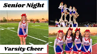 Senior Night on Varsity Cheer! Last Home Football Game Vlog!