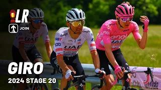 Pogacar Wants To Win in Pink | Giro d'Italia 2024 Stage 20 | Lanterne Rouge x JOIN Cycling