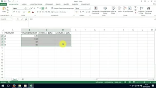 Aula 12 - EXCEL BÁSICO - CÁLCULOS PERCENTUAIS: DESCONTOS E ACRÉSCIMOS