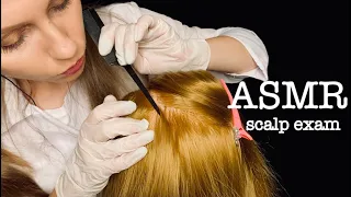 АСМР Дерматологический осмотр кожи головы👩‍⚕️Шепот🤫ASMR Dermatological scalp exam🔦Whisper