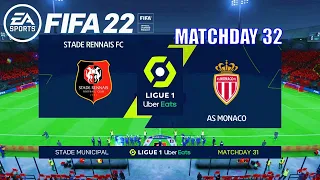FIFA 22 - Rennais FC vs AS Monaco Ligue 1 Uber Eats 2021/22 Matchday 32 | Next-Gen Gameplay
