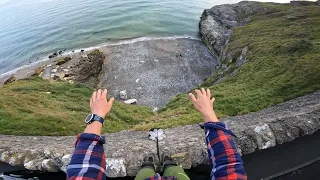 UNCUT - sketchy 37 meters BASE jump from cliff