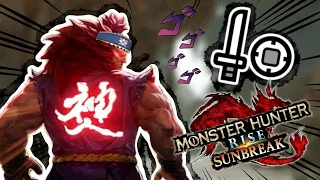 AKUMA AS A HUNTER IN MONSTER HUNTER RISE - SUNBREAK | MHRISE SWORD AND SHIELD GAMEPLAY