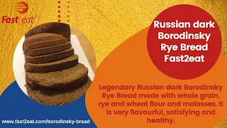 Russian dark Borodinsky Rye Bread Fast2eat