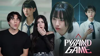 We binged PYRAMID GAME & it made us PSYCO!! Ep. 1 - 10 REACTION!!