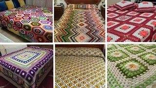 Top 35 Crochet bed sheet design/Beautiful project bedspread pattern ideas