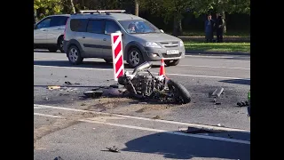 Перевернуть внедорожник: момент смертельной мото аварии в Москве