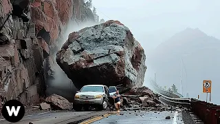 1000 Tragic Moments! Most Shocking Catastrophic Rockfalls Failures Caught On Camera Scares You!