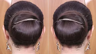 Wonderful ! Easy & Cute  Bun Hairstyle Girl For Long Hair | Lock Pin New Juda Hairstyle For Ladies
