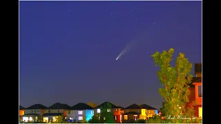 Time Lapse of Comet NEOWISE, includes the International Space Station