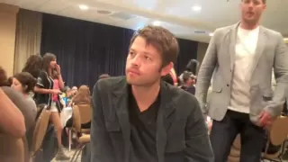 Misha's+Jensen's touches, Comic Con 2012