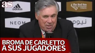 La BROMA de ANCELOTTI sobre sus JUGADORES que desató la RISA en sala de prensa | AS