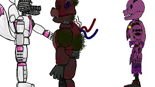 Funtime foxy vs rotten redbeR and nightmare purpletrap