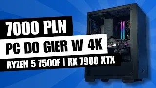 Komputer za 7000 zł do gier w 4K | RX 7900 XTX + Ryzen 5 7500F | TEST 1080p, 1440p, 2160p