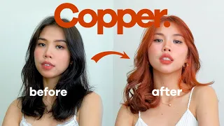 Dyeing my black henna hair to copper red ( NO BLEACH )