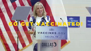 First Lady of the United States, Dr. Jill Biden at Vaccination Pop up