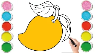 aam ki drawing / mango drawing step by step / how to draw mango for kids