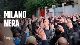 Saluto romano e assembramenti durante il presidio a Milano in ricordo di Sergio Ramelli