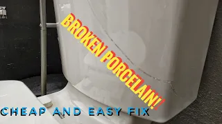 Cracked toilet fix! No leak, no plumber, just a cheap fix.