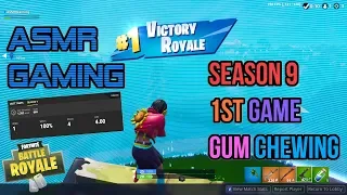 ASMR Gaming | Fortnite 1st Season 9 Game Relaxing Gum Chewing 🎮Controller Sounds + Whispering😴💤