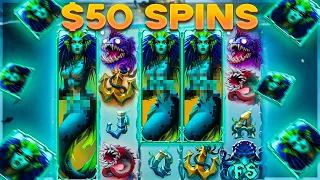 Doing $50 SPINS On BEAST BELOW SLOT!! (TOP SYMBOL)