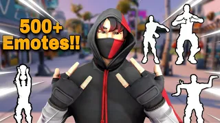 Flexing Every Emote In The Game With IKONIK Skin (500+ Emotes!)