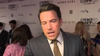 Gone Girl: Ben Affleck "Nick Dunne" New York Movie Premiere Interview | ScreenSlam