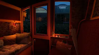 Rainy carriage ride ambience 🌙 Relaxing carriage ride through the wild west on a rainy night