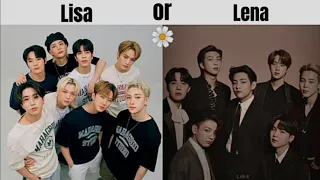 Lisa or lena BTS VS STRAY KIDS  💜💙 #like #subscribe #share  @magical_universe2457