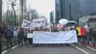 Protest in Brussels against govt restrix to tackle virus