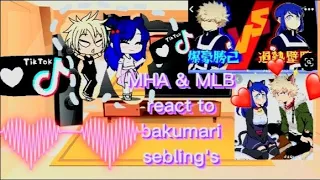 🦋MHA/BNHA & MLB react to bakumari sibling's || My AU || || part 1 || 🦋