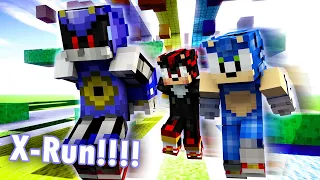 SONIC AND METAL SONIC PLAYS MINECRAFT X-RUN FT:SHADOW!!!