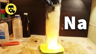 🔥 SODIUM vs. AQUA REGIA. Transparent sodium. 10 experiments with liquids.