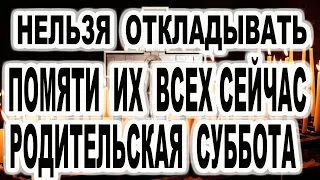 СЕГОДНЯ ПОМОГИ МОЛИТВОЙ УСОПШИМ РОДНЫМ И ГОСПОДЬ СПАСЕТ И ПОМИЛУЕТ ИХ.Родительская сб.6 ноября 2021