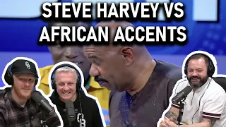 STEVE HARVEY VS AFRICAN ACCENTS | FAMILY FEUD AFRICA REACTION!! | OFFICE BLOKES REACT!!