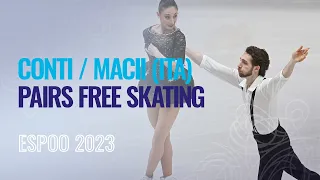 CONTI / MACII (ITA) | Pairs Free Skating | Espoo 2023 | #EuroFigure