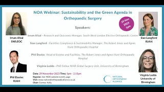 Sustainability and the Green Agenda in Orthopaedic Surgery