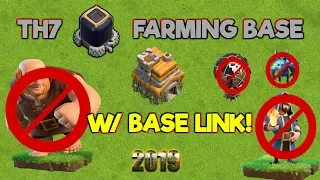 TH7 Dark Elixir Farming Base - Clash of Clans 2019