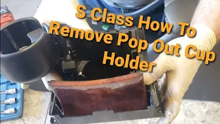 Mercedes S500 S600 S55 W220 How to remove center console pop out cup holder