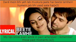 Beete lamhein full song lyrics w/ English translation