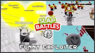 A Funny Exploiter in Slap Battles | Roblox