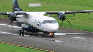 Pouso e Decolagem em Joinville - ATR 72-600 AZUL - (PR-AQN) 28/02/2019