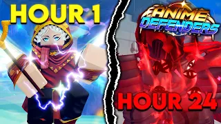 I Played 24 Hours In New Raid Anime Defenders Update & BECAME The BEST!
