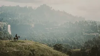 Riding through rdr 2 map with pretty views part one