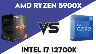 Intel i7 12700k Vs Amd ryzen 5900x | Hard and close competition, which one is the winner?