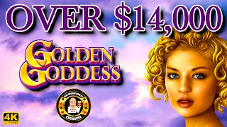 OVER $14,000+ JACKPOTS on Golden Goddess slot machine