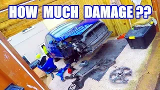 Inspecting the 2ND Fiesta st crash damage